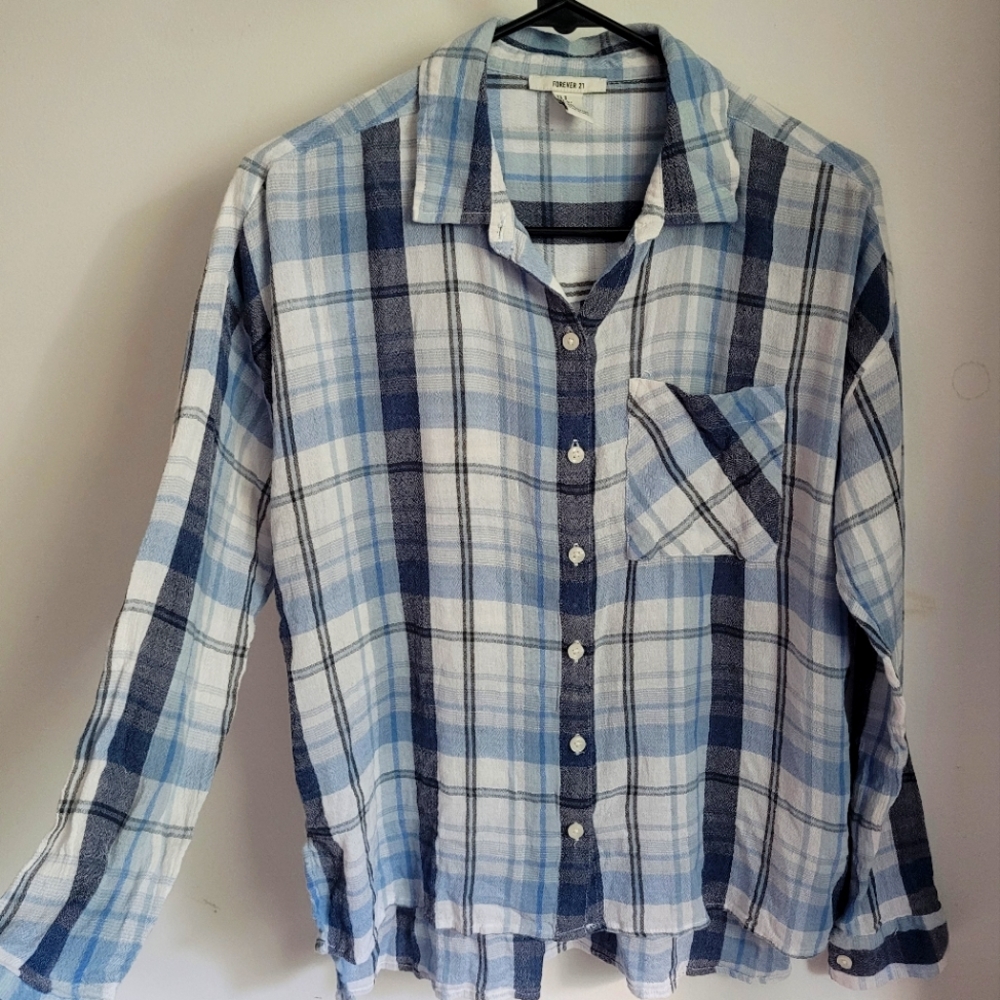 Forever 21 plaid buttom up top